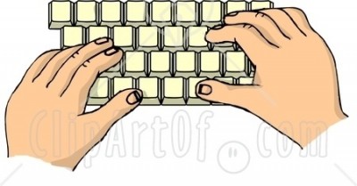 Typing Clipart 6070 Hands Typing On A Computer Keyboard Clipart