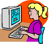 Typing Clipart Girlatcomputer Gif