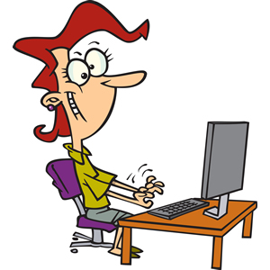 Typing Clipart Typing On Computer Jpg