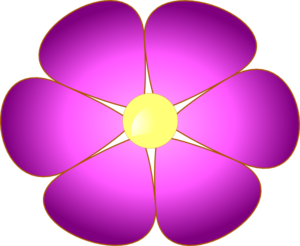 Violet Flower Clip Art At Clker Com   Vector Clip Art Online Royalty