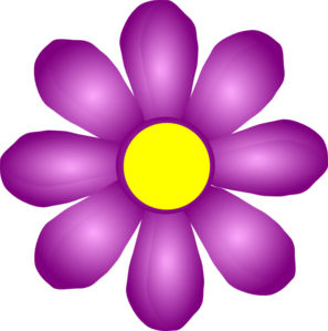 Violet Flower Clip Art At Clker Com   Vector Clip Art Online Royalty