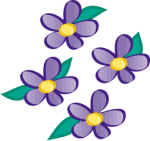 Violet Flower Clipart