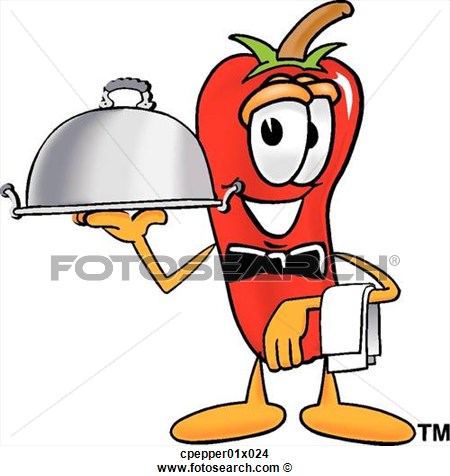 Chili Pepper Serving Food View Large Clip Art Graphic