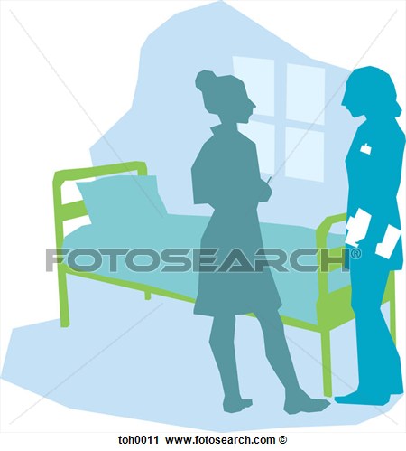 Clipart   Two Doctors Talking In A Hospital Room  Fotosearch   Search