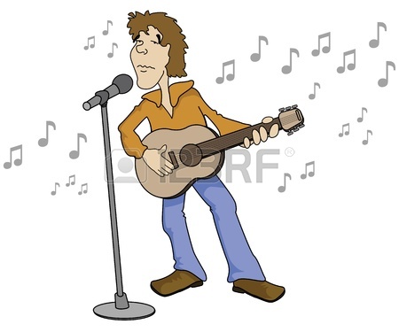Country Music Singer Cartoon Clipart