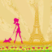 Fashion Girl In Paris Stock Illustrations   Gograph