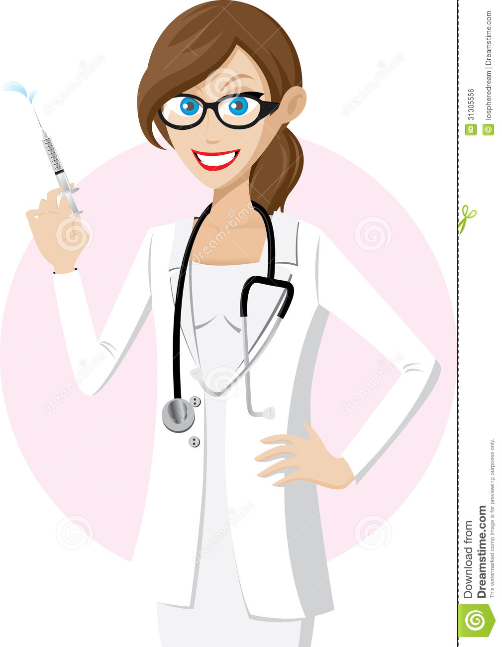 Female Doctor Is Hold A Syringe Royalty Free Stock Image   Image