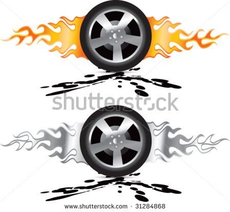 Flaming Tires On Tattoo Pictures To Pin On Pinterest