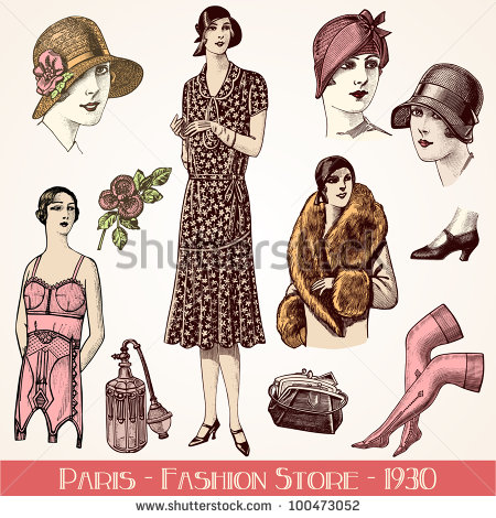 French Fashion Clipart Paris Fashion Store 1930
