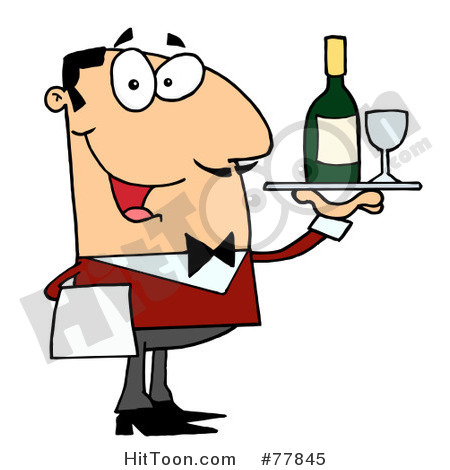 Gallery For   Waiter Serving Food Clipart