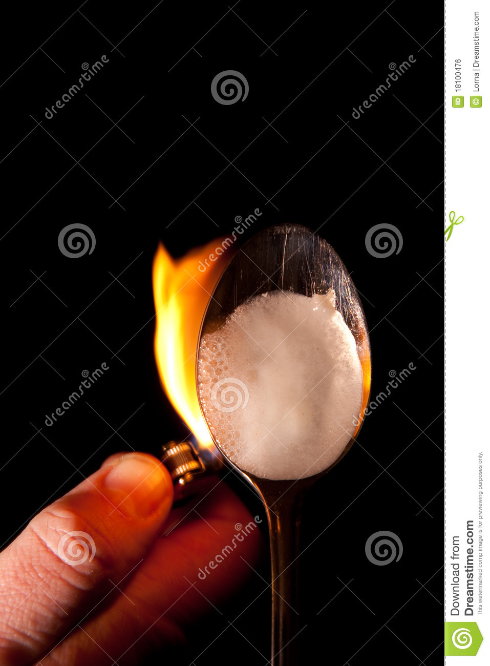 Heroin Spoon Flame Drugs Royalty Free Stock Image   Image  18100476