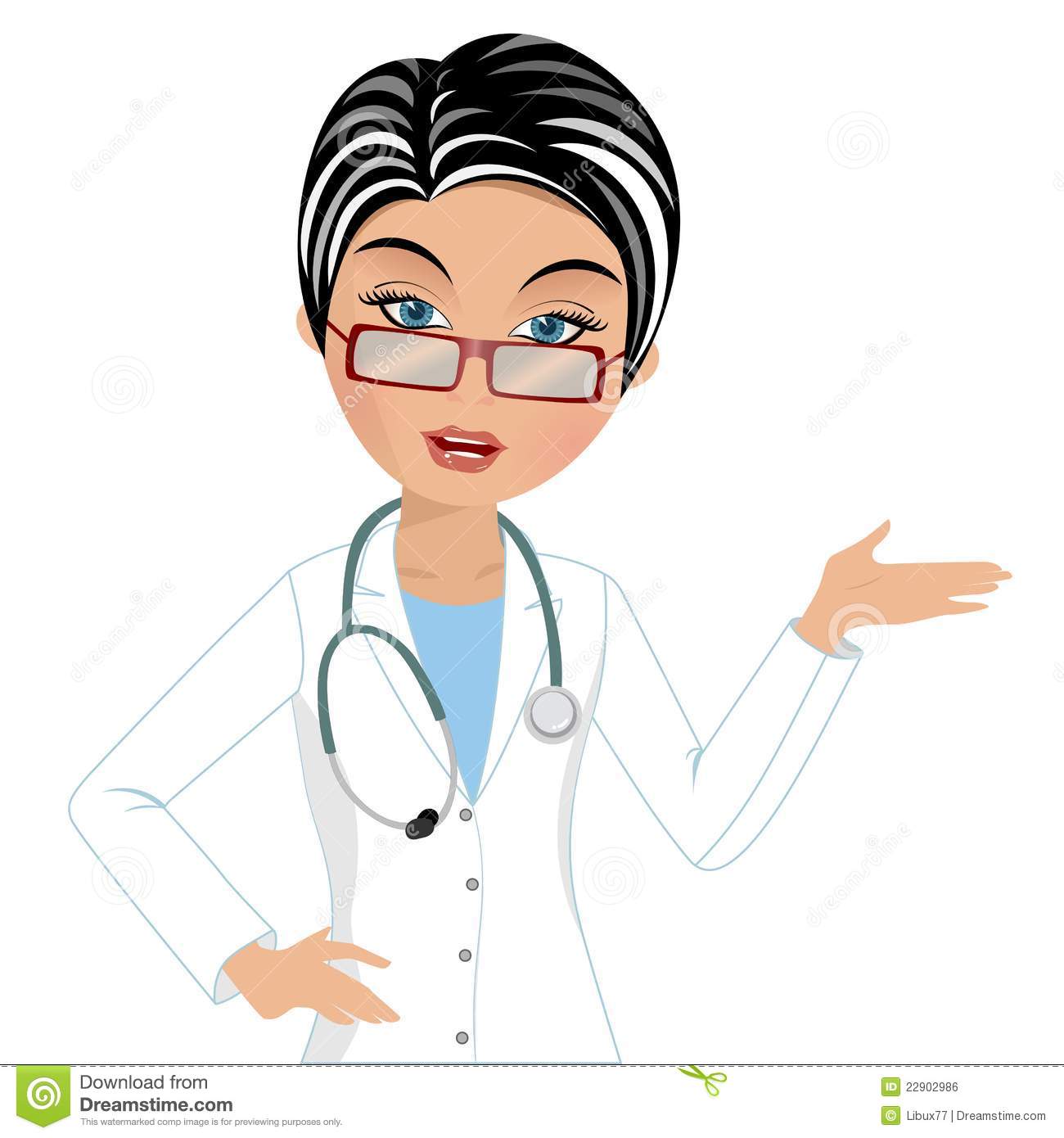 Illustration Of A Female Doctor Speaking Indicating And Isolated On