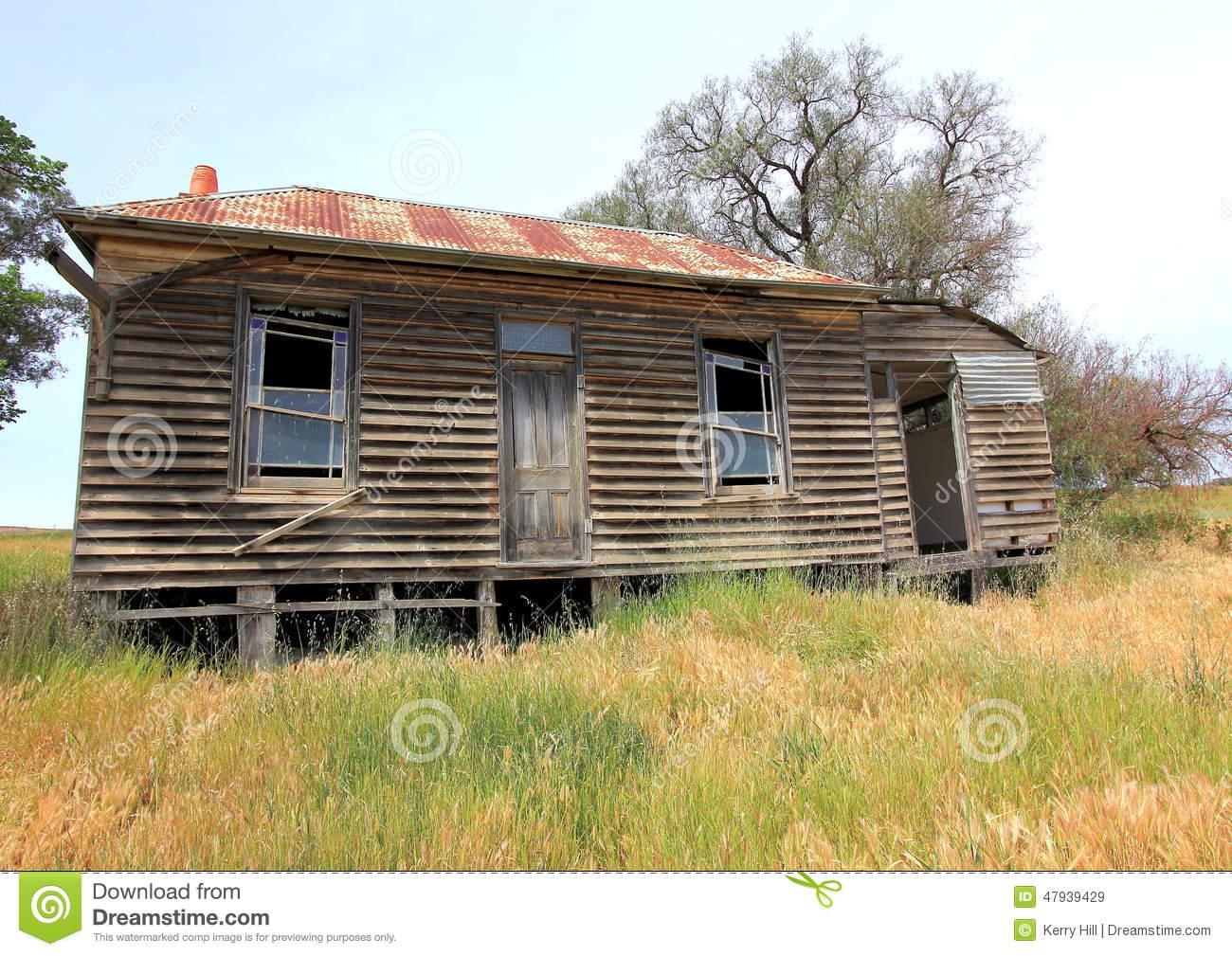 Old Run Down Country Wooden House Stock Photo   Image  47939429