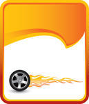 Pics Photos   Flame Tires Vector Background