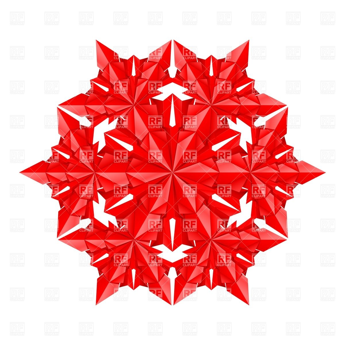 Red Ornate Snowflake Download Royalty Free Vector Clipart  Eps 