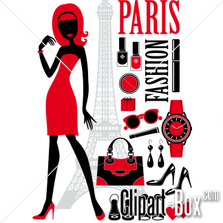 Related Paris Fashion Cliparts