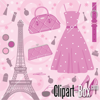 Related Paris Fashion Elements Cliparts