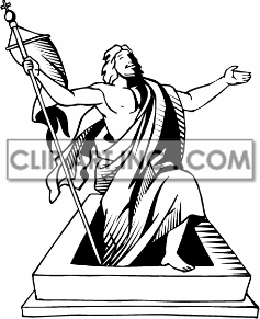 Royalty Free Christ Has Risen Clipart Image Picture Art   164908