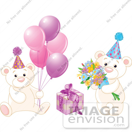 Royalty Free Clip Art Of A Digital Collage Of Birthday Teddy Bears