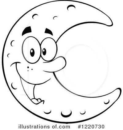Royalty Free  Rf  Moon Clipart Illustration By Hit Toon   Stock Sample
