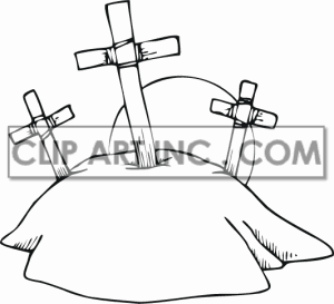Royalty Free The Three Crosses Clipart Image Picture Art   164929