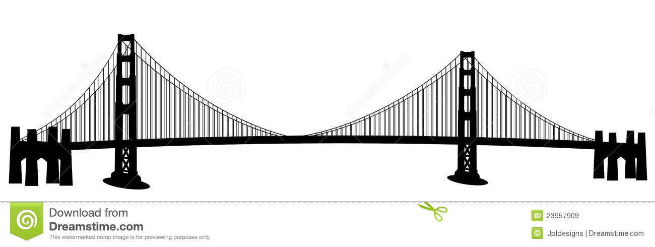 San Francisco Golden Gate Bridge Clip Art Royalty Free Stock Images