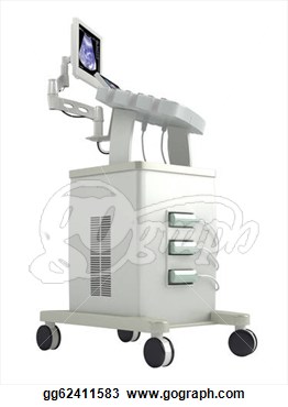 Scanning Of A Foetus Isolated On A White Background  Stock Clipart