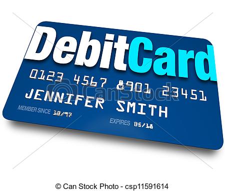 Stock Illustration   Debit Card Plastic Bank Charge Banking Account