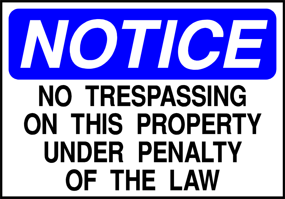 Stock Photo   Illustration Of A No Trespassing Notice Sign     8500