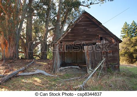 Stock Photo   Old Run Down Cabin   Stock Image Images Royalty Free    