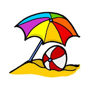 Umbrella Beach Ball Clipart   Polyvore   Beach Clipart   Pinterest