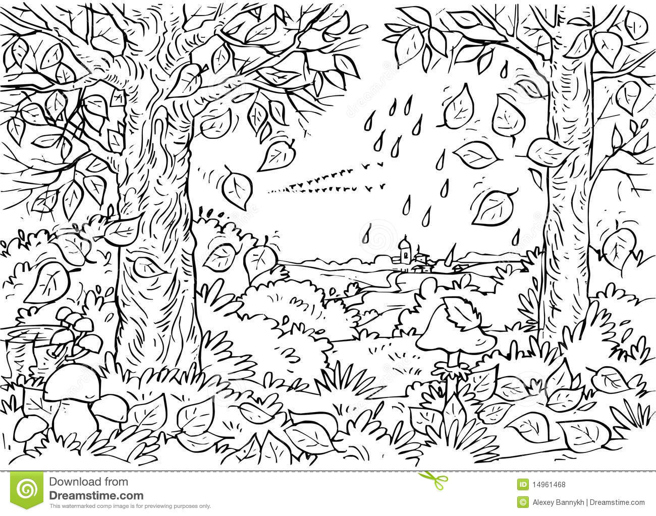 Woodland Landscape Colouring Pages