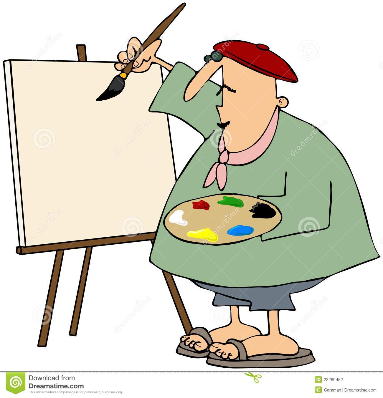Artist Painting On A Blank Canvas Stock Photography   Image  23280462