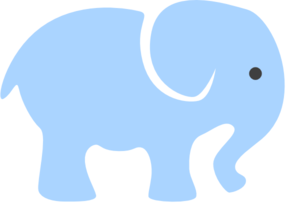 Baby Blue Elephant Clip Art At Clker Com   Vector Clip Art Online    