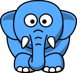 Blue Elephant Clip Art At Clker Com   Vector Clip Art Online Royalty    