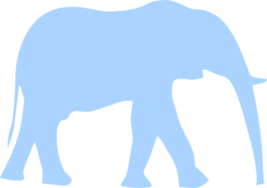 Blue Elephant Clip Art   Silhouette   Download Vector Clip Art Online