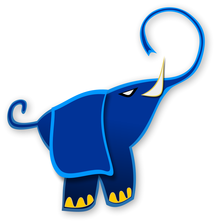 Blue Elephant Clipart Large Size