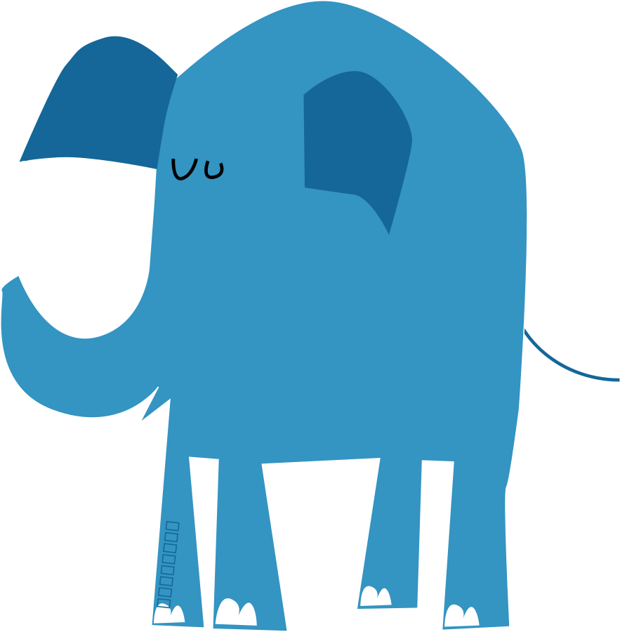 Blue Elephant Clipart Vector Clip Art Online Royalty Free Design
