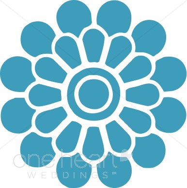 Blue Modern Flower Clipart