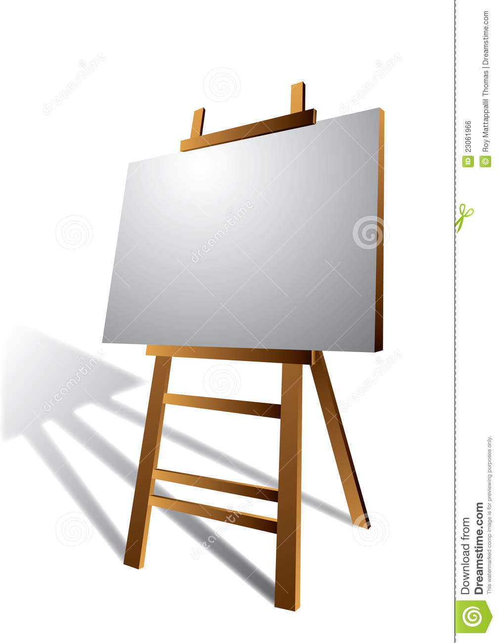 Canvas On Wooden Art Easel Royalty Free Stock Image   Image  23061966