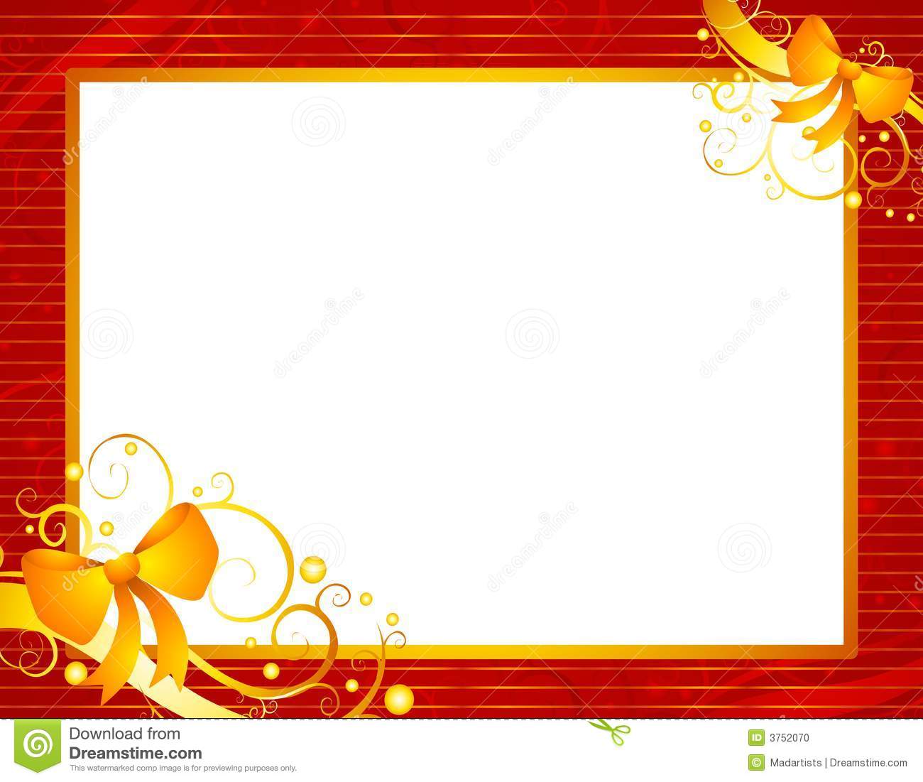 Clip Art Illustration Featuring A Red Striped Frame With Gold