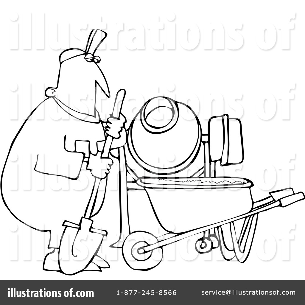 Concrete Finisher Clip Art Clipart Illustration By