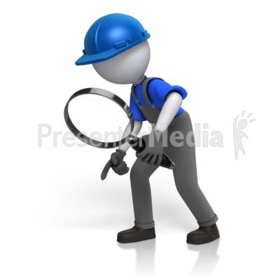 Construction Worker Searching Presentation Clipart