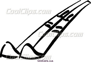Downhill Skis Vector Clip Art