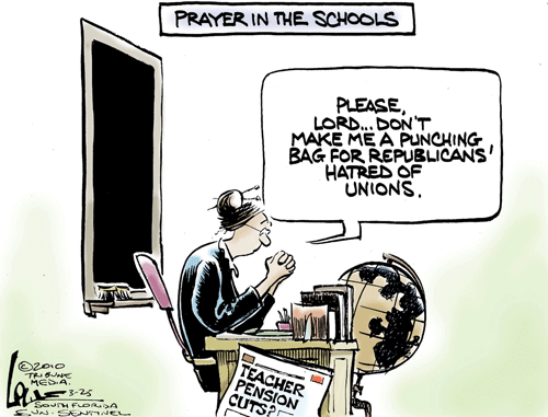     Education Ape  This Week In Education Cartoon  Prayer In The Schools