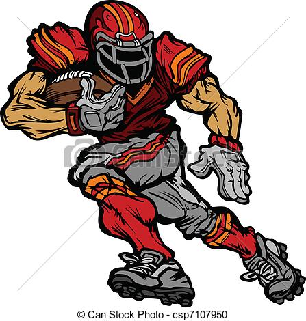 Football Player Clipart Black And White Free   Clipart Panda   Free