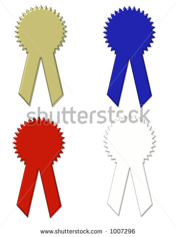 Gold Blue Red And White Ribbons   Awards   Clip Art With Working
