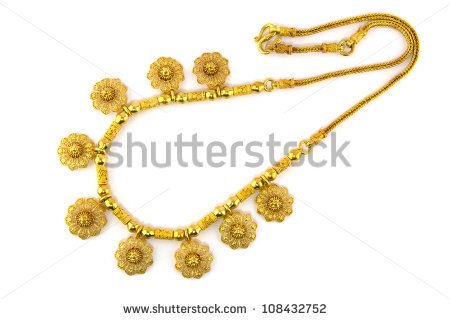 Gold Necklace Clipart Handmade Gold Necklace For