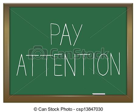 Pay Attention Concept    Csp13847030