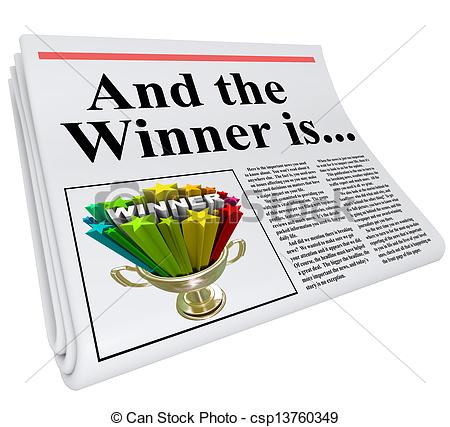 Raffle Winner Clipart Stock Photo   And The Winner